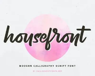 Housefront Script font