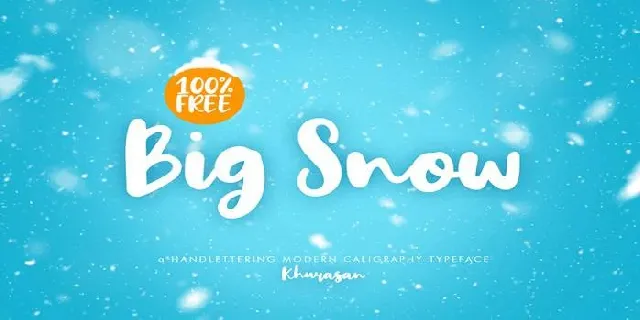 Big Snow font