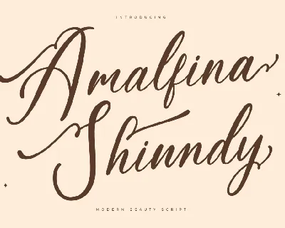 Amalfina Shinndy DEMO VERSION font
