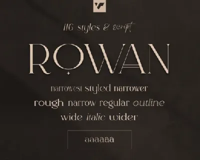 Rowan Typeface font