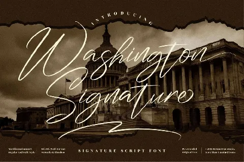 Washington Signature font