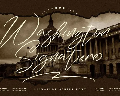 Washington Signature font