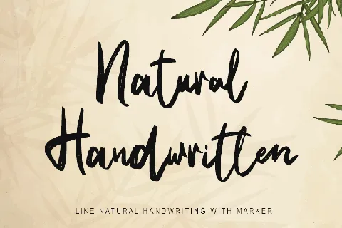 Natural Handwritten - Personal font