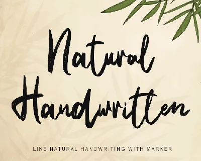 Natural Handwritten - Personal font