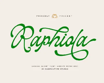 Raphiola font