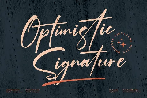 Optimistic Signature font