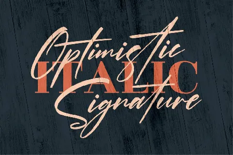 Optimistic Signature font