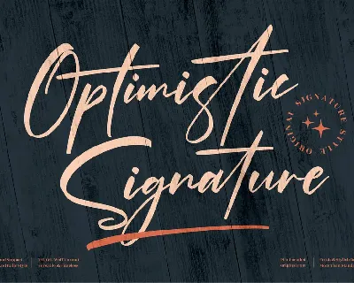 Optimistic Signature font