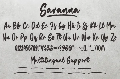 Savanna font