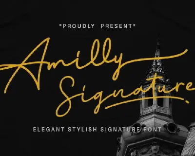 Amilly Signature font