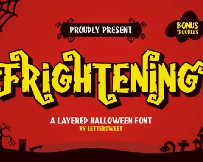 Frightening Display font