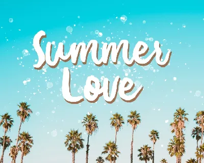 Summer Love Brush Free font