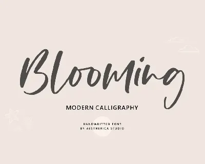 Blooming font