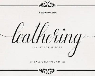 Leathering Calligraphy Script font