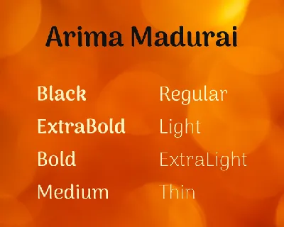 Arima Madurai font