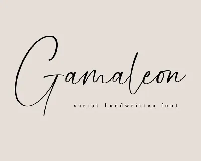 Gamaleon font
