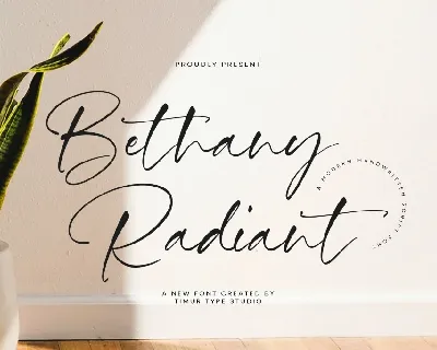 Bethany Radiant font