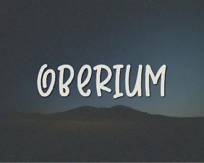 Oberium font