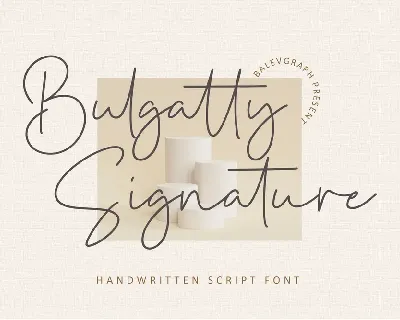 Bulgatty Signature font