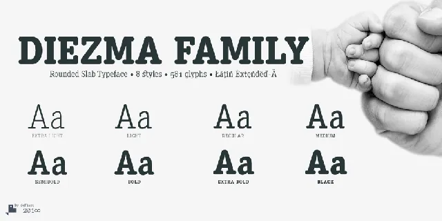 Diezma Round Slab font