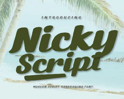 Nicky Script font