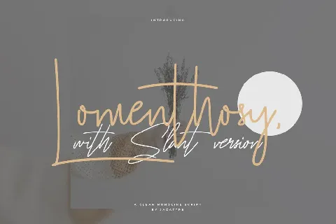 Lomenthosy Slant font