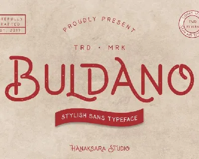 Buldano Stylish Sans font