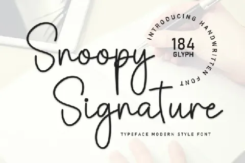 Snoopy Signature Script font