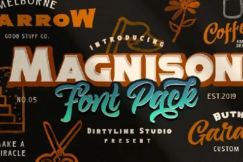 Magnison Script font