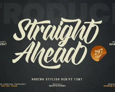 Straight Ahead font