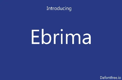 Ebrima font