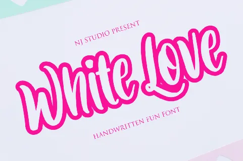 White Love font