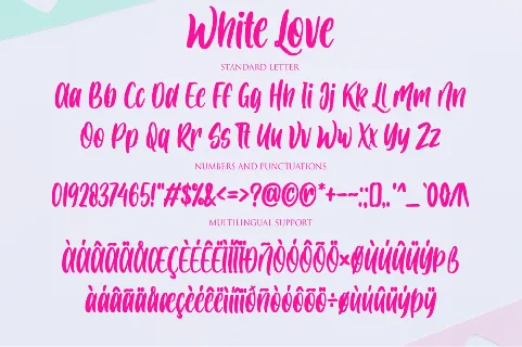 White Love font