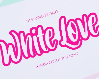 White Love font