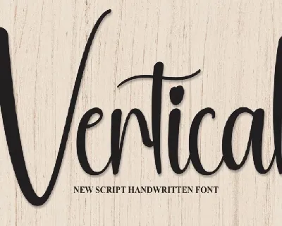 Vertical Script font