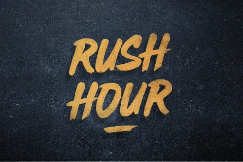 Rush Hour Brush Free font