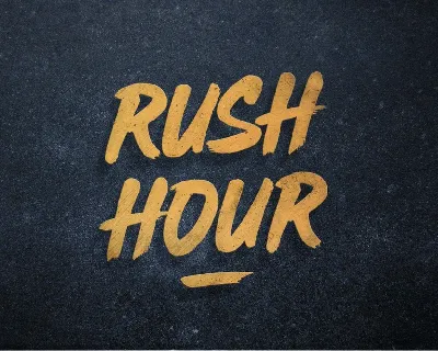 Rush Hour Brush Free font
