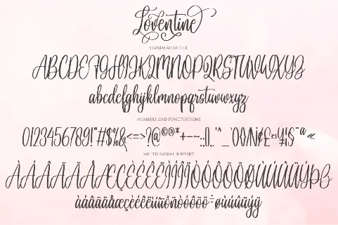 Loventine font