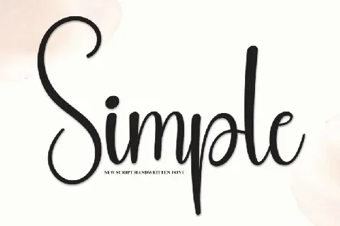 Simple Script Typeface font