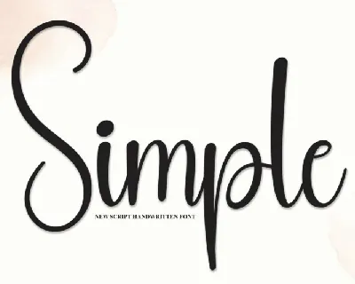 Simple Script Typeface font