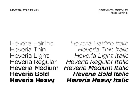 Heveria Family font