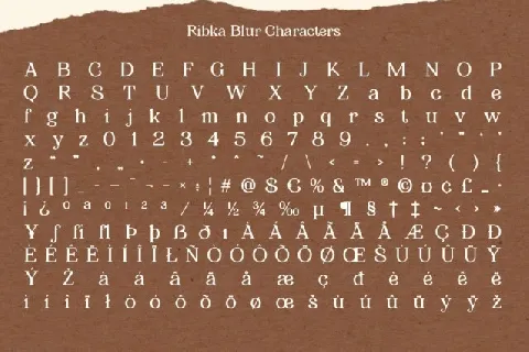 Ribka Blur font