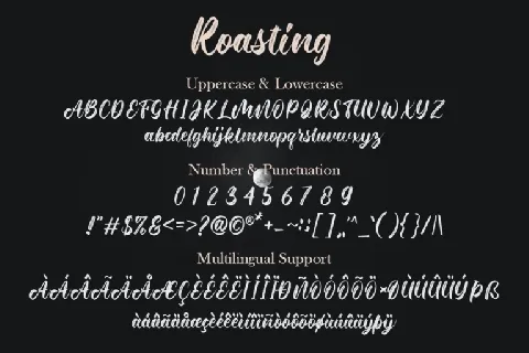 Roasting font