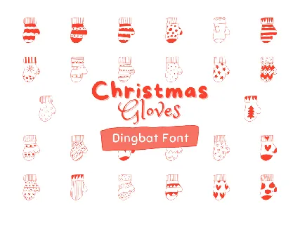 Christmast Gloves font