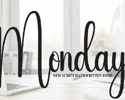 Monday Script Typeface font