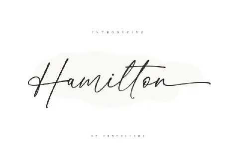 Hamilton font