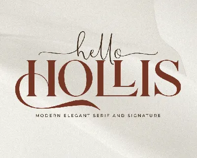 Hello Hollis font