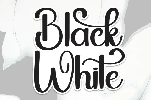 Black White Display font