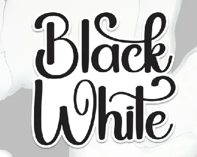 Black White Display font