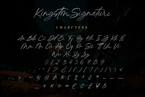 Kingston Signature font